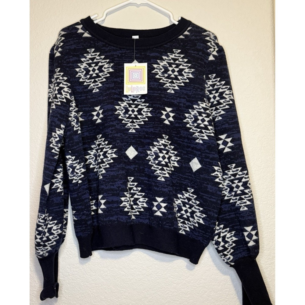 NWT LuLaRoe 2XL Sweater Aztec Geometric Print Pullover Knit Top NWT 2XL